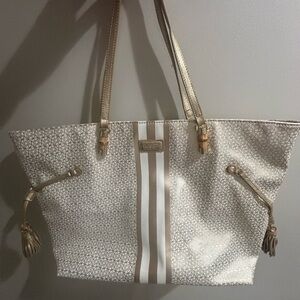 Lily Pulitzer Elegant Cream Tote Bag